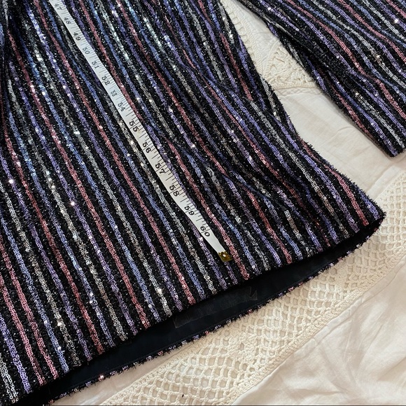 NWT Maeve Anthropologie disco halter jumpsuit -Sequin formal Silver Sparkly 18W - Picture 11 of 14